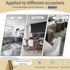 Round Marble Dining Table - Metal Frame (Black/White)